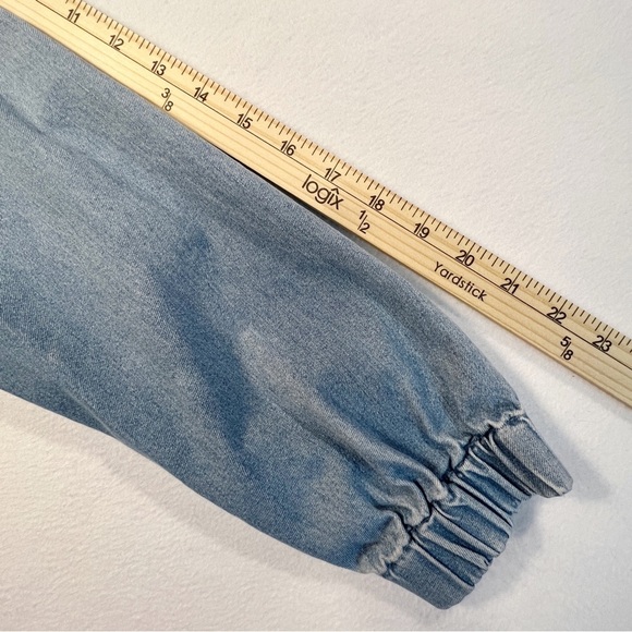 Vintage 80s Blair Light Denim Washed Zip Up Baggy Streetwear Denim Jacket Medium - Picture 12 of 13